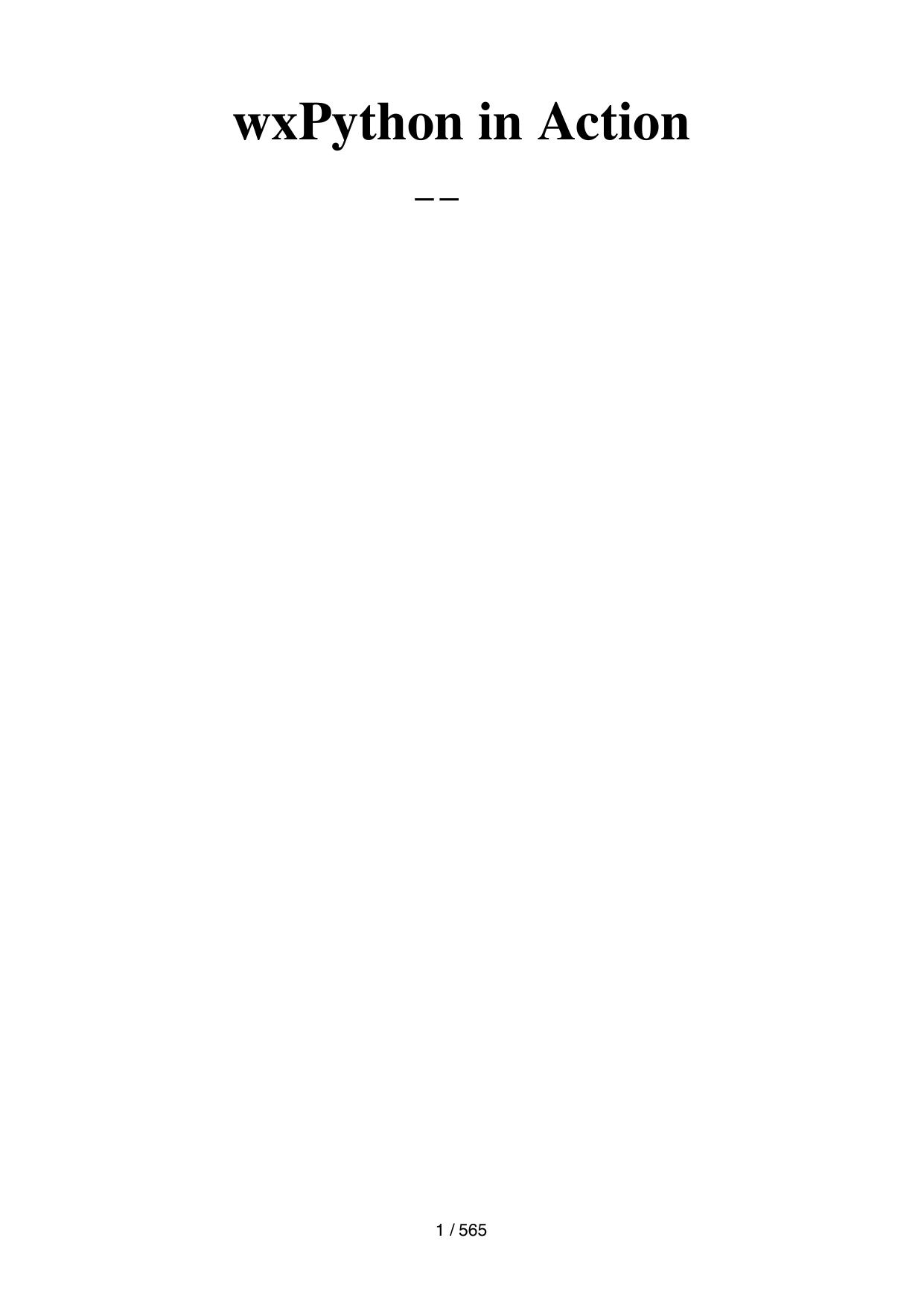 wxPython in Action